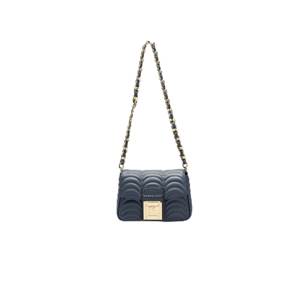 5212 JAY Navy Blue Faux Leather Shoulder Bag